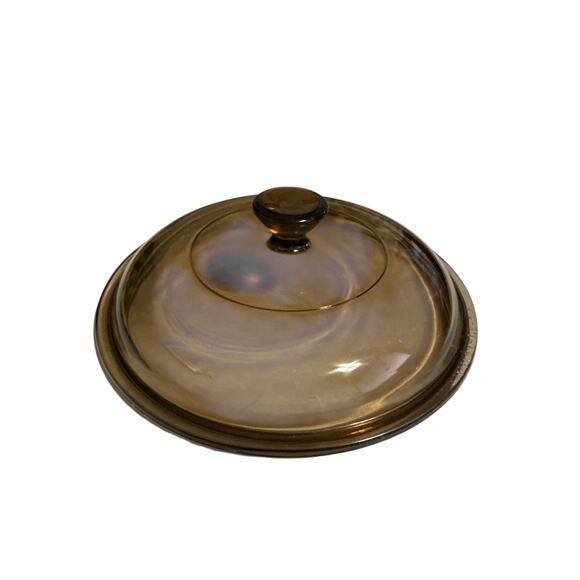 Corning Pyrex Visions Amber Round Glass Lid V 1.5 G.3 - Picture 2 of 2